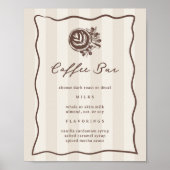 Printable Coffee Bar Menu Sign Poster (Vorne)