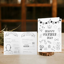 Printable Coloring Happy Vatertag Card