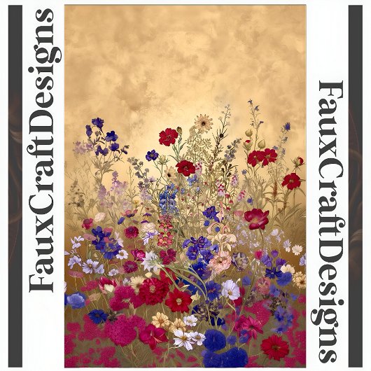 Printable Cool Fantasy Blume Gold Background 128 Poster