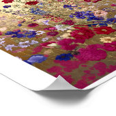 Printable Cool Fantasy Blume Gold Background 128 Poster (Ecke)