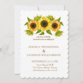 Printable Custom Wedding Card, sunflower  Einladung (Vorderseite)