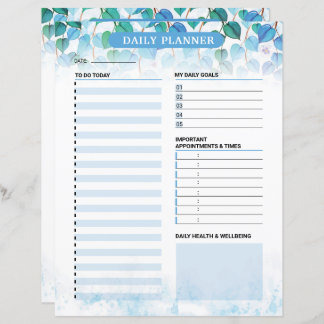 Printable Daily Planner Template
