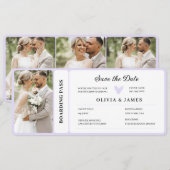 Printable Destination Wedding Boarding Pass  Invit Einladung (Vorne/Hinten)