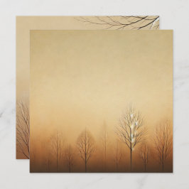 Printable Earthy Brown Autumnal Ombre Scrapbook Einladung