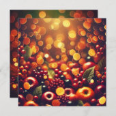 Printable Fall Harvest Frucht Bokeh Scrapbook Einladung (Vorne/Hinten)