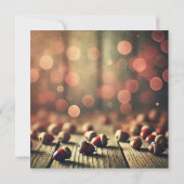 Printable Fall Rustic Wood & Acorn Bokeh Scrapbook Einladung (Rückseite)