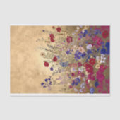 Printable Fantasy Blume Gold Background Verlassen  Seidenpapier (Vorderseite)