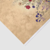 Printable Fantasy Blume Gold Background Verlassen  Seidenpapier (Ausschnitt)