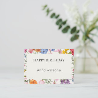 Printable Floral Birthday Card | Instant Download Begleitkarte