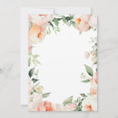 Printable Floral Bridal Shower Menu Einladung (Rückseite)