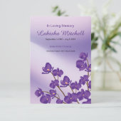 Printable Floral Funerary Programmkarte Einladung (Stehend Vorderseite)