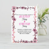 Printable florale Hochzeitssuite Einladung (Stehend Vorderseite)