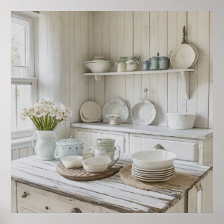Printable Foto Shabby Chic Küche Moderne Poster