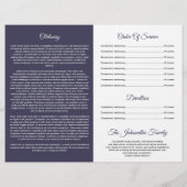 Printable Funeral Program Template (Rückseite)