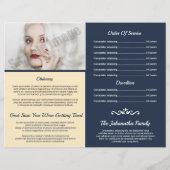 Printable Funeral Program Template (Rückseite)