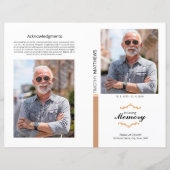 Printable Funeral Program Template (Vorderseite)
