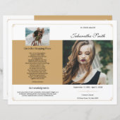 Printable Funeral Program Template (Vorne/Hinten)