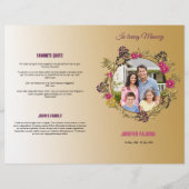 Printable Funeral Program Template Flyer (Vorne)