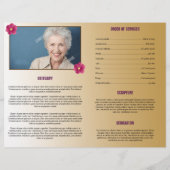 Printable Funeral Program Template Flyer (Hinten)