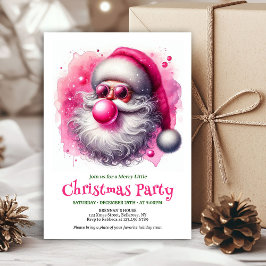 Printable Funny Santa Sunglasses Christmas Invite Einladung