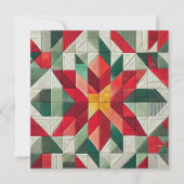 Printable Geometric Patchwork Poinsettia Scrapbook Einladung (Vorderseite)