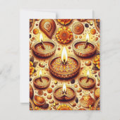 Printable Gold & Bronze Diwali Scrapbook Einladung (Vorderseite)