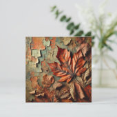 Printable Grungy Autumnal Peeling Paint Scrapbook Einladung (Stehend Vorderseite)