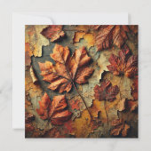 Printable Grungy Autumnal Peeling Paint Scrapbook Einladung (Rückseite)