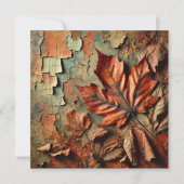 Printable Grungy Autumnal Peeling Paint Scrapbook Einladung (Vorderseite)