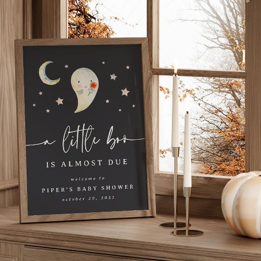 Printable Halloween Baby Shower Welcome Sign Poster