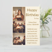 Printable Happy Birthday Card Einladung (Stehend Vorderseite)