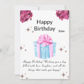 Printable Happy Birthday Card Einladung (Vorderseite)