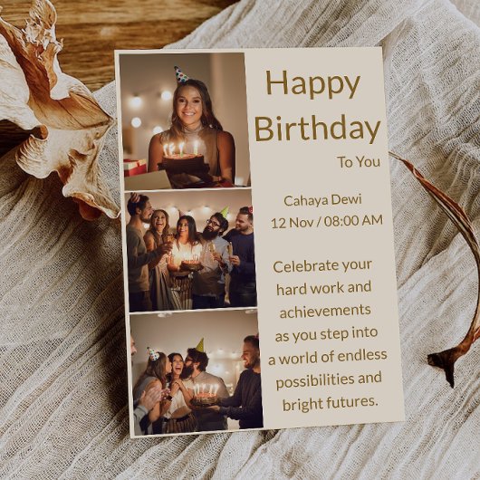 Printable Happy Birthday Card Einladung