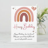 Printable Happy Birthday Card Einladung (Stehend Vorderseite)