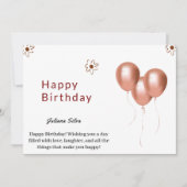 Printable Happy Birthday Card Feiertagskarte (Vorderseite)