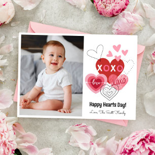 Printable Happy Hearts Day Valentine Ankündigung