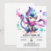 Printable Happy Monkey Birthday Einladung (Vorne/Hinten)