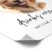 Printable Haustiere Hund Hochzeit Open Bar Drinks Poster (Ecke)