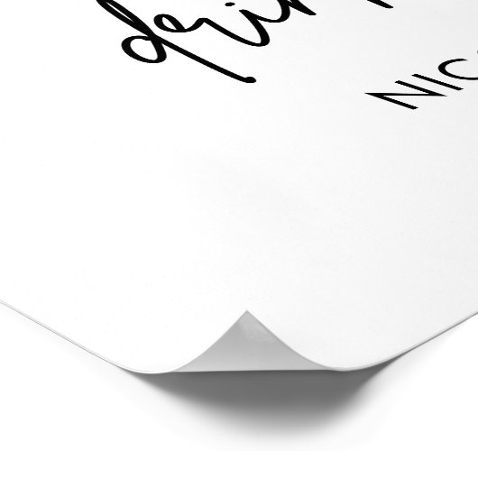 Printable Haustiere Hund Hochzeit Open Bar Drinks  Poster (Ecke)