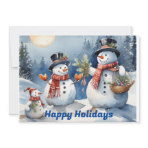 Printable, herunterladbare Snowman-Familie. Snowma