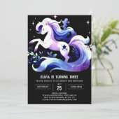 Printable Horse Birthday Einladung (Stehend Vorderseite)