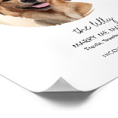Printable Hunde Hochzeit Signature Drinks Zeichen Poster (Ecke)