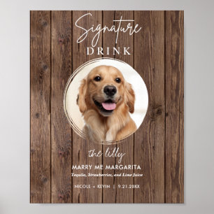 Printable Hunde Hochzeitsignatur Drinks Bar signie Poster