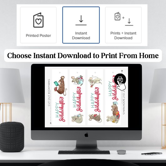 PRINTABLE Jolabokaflod Lesezeichen herunterladen Poster