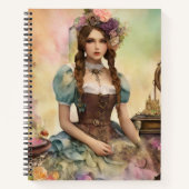 Printable Junk Journal Naturel Frau Notizblock (Vorderseite)