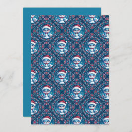 Printable Kawaii Festive Bear Mandala Diamond Tile Einladung