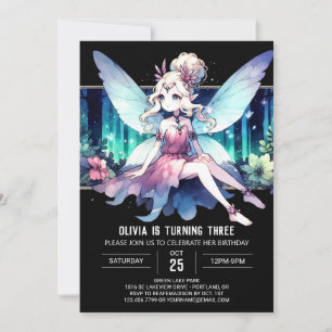 Printable Kids Fairy Birthday Einladung