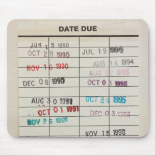 Printable Library Cards Mousepad