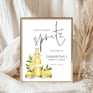 Printable Liebe First Spritz Willkommen Brautparty Poster