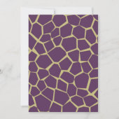 Printable Lila & Gold Giraffe Print Scrapbook Einladung (Vorderseite)
